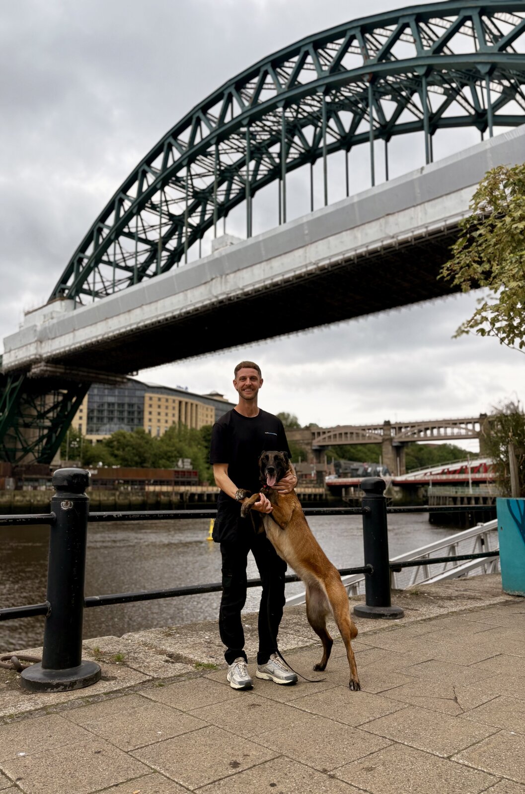 North Canine trainer working with a dog